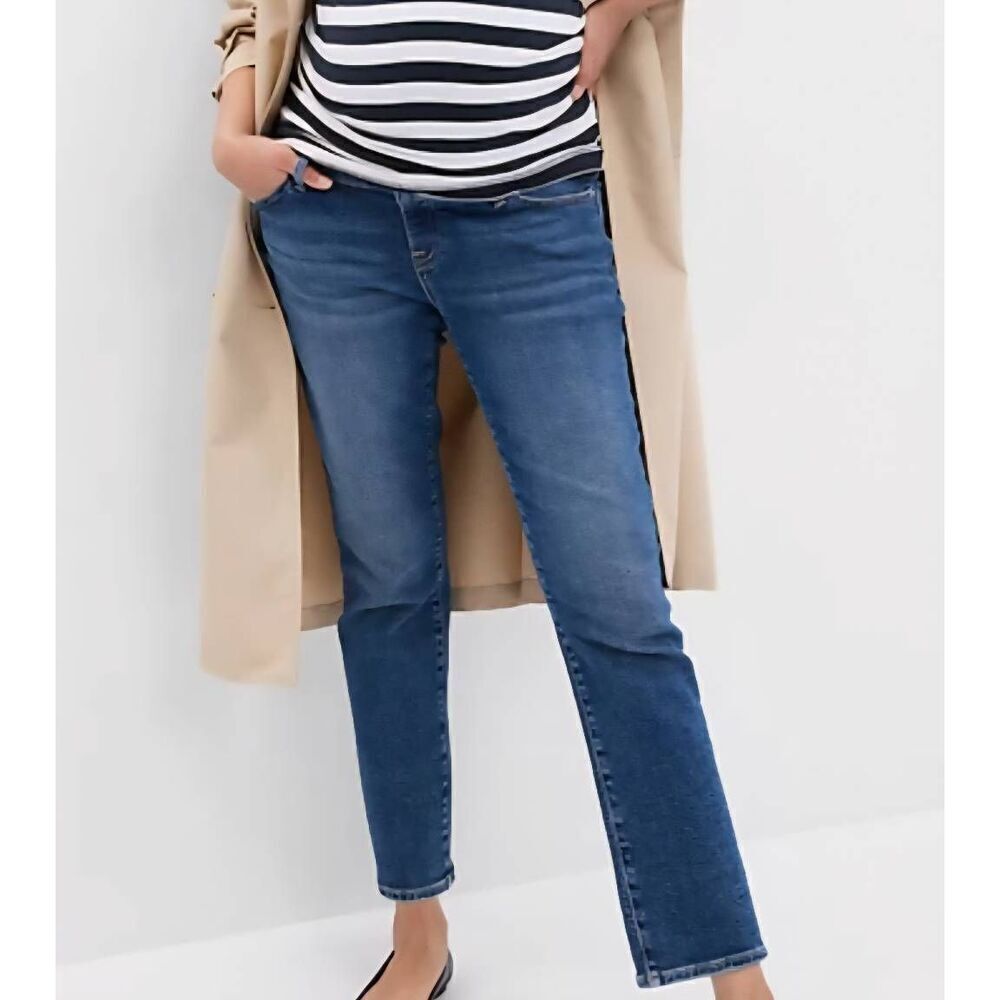 Gap Maternity Jeans Women's 18 Blue Maternity True Waistband Panel Vintage Slim